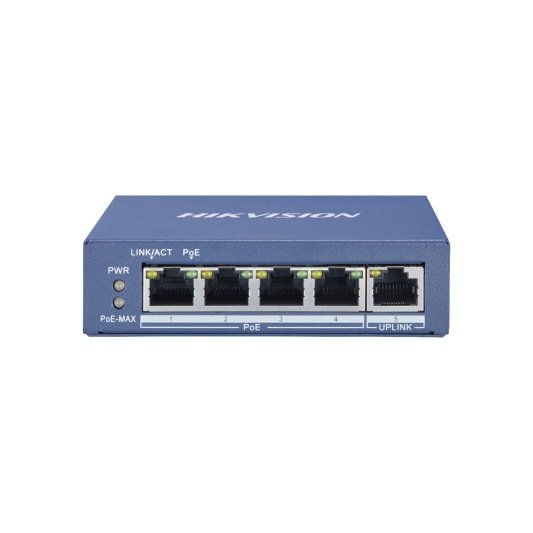 [DS-3E0505P-E/M-TDA] Hikvision DS-3E0505P-E/M - Switch POE no administrado Gigabit de 4 puertos