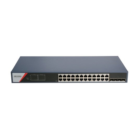 [DS-3E1528P-SI-24P4F-TDA] Hikvision DS-3E1528P-SI-24P4F - Conmutador POE inteligente Gigabit de 24 puertos