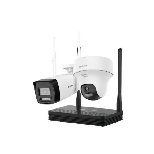 [DS-J142I(STD)/NKS424W02H-TDA] Hikvision DS-J142I(STD)/NKS424W02H - Kit IP inalámbrico 4 Mp NVS 4 canales