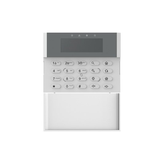Hikvision DS-PK1-LRT-HWB - Teclado para alarma AX PRO Hybrid, pantalla LCD