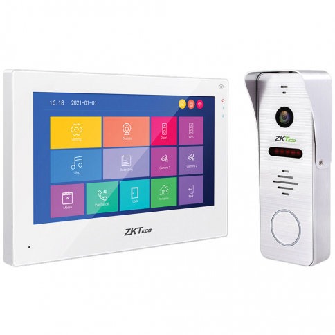ZKTeco VK07-C02 Kit - Sistema de intercomunicación con video y Wi-Fi