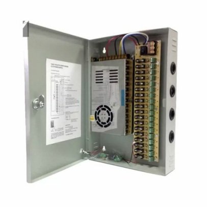 [ZK-20A-18CH-TDA] ZKTeco ZK-20A-18CH - Fuente centralizada 12 VDC 20 A para 18 cámaras