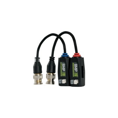 [ZK-CF800-TDA] ZKTeco ZK-CF800 - Par de video balun pasivo para cámaras CCTV, 8MP